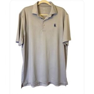 Johnnie-O Prep-formance‎ Gray Short Sleeve Polo Golf Shirt Mens Large UPF 50